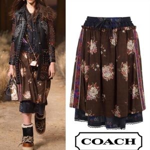 SOLD!____BNWOT COACH runway midi skirt patchwork